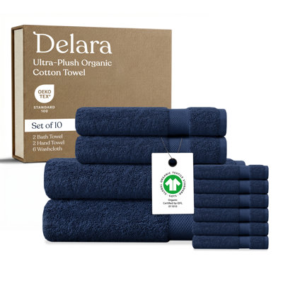 Ensemble de 10 serviettes en coton Delara