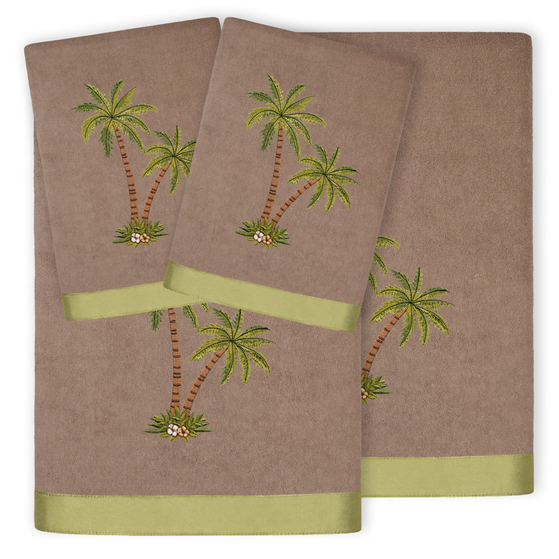 Ensemble de serviettes en coton turc 4 pièces Palmera, Cacao