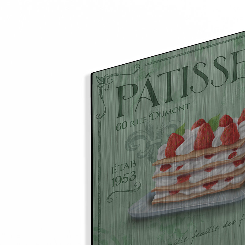  «Patisserie 5» par Fiona Stokes-Gilbert, art mural en métal, 12 po x 12 po, H 12 po x l 12 po
