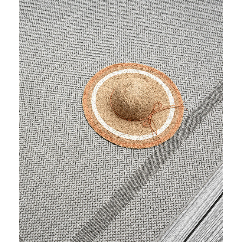 Hattchet Grey Rug, Round 120cm