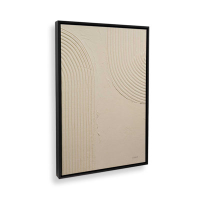 Echoed Curves in Beige I Canvas Print