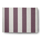 Tapis rayé mauve d'intérieur / extérieur tissé à plat