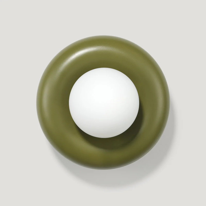 NOVI Ceramic Wall Sconce, Khaki Green