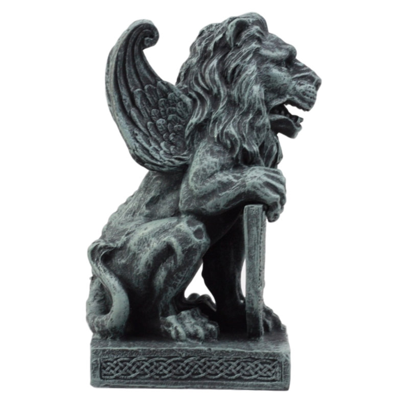 Figurine de gargouille sur cœur piédestal Tedesco