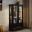 Vitrine lumineuse en verre avec tablettes réglables-122642801