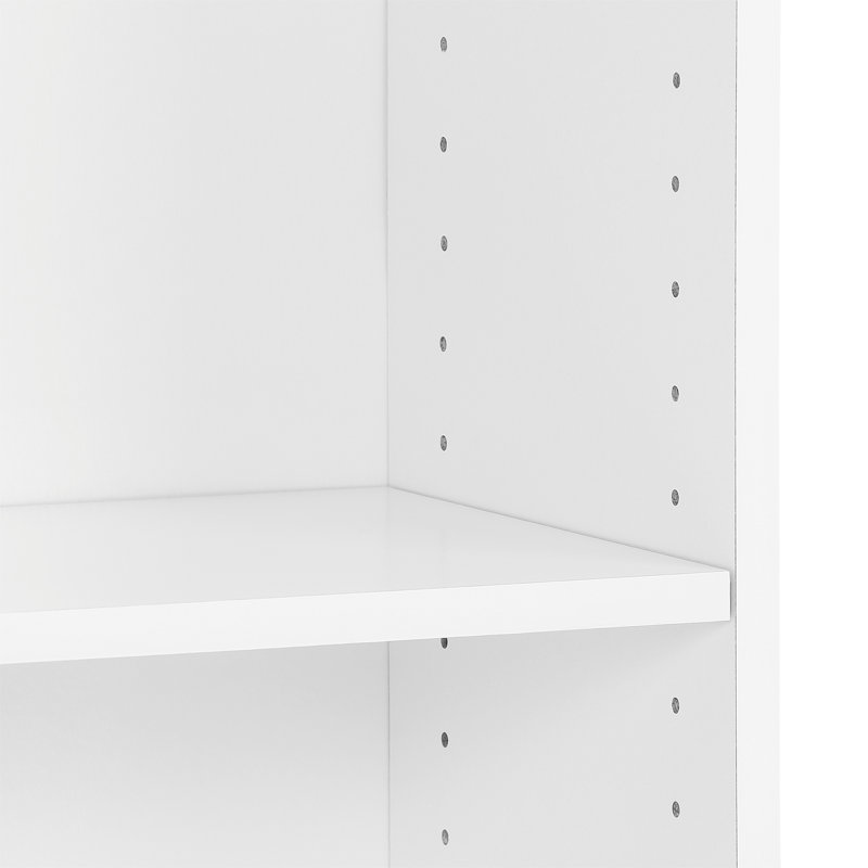 180.8cm H x 62.9cm W Standard Bookcase, White