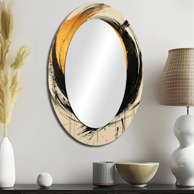 Miroir mural noir et or The Art of Circle Chaos VII