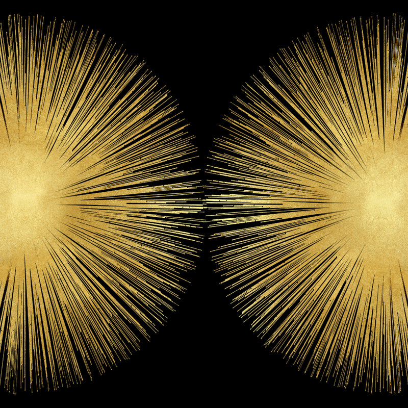 Sunburst On Black II by Abby Young - Wrapped Canvas Art Prints, 30cm H x 30cm W