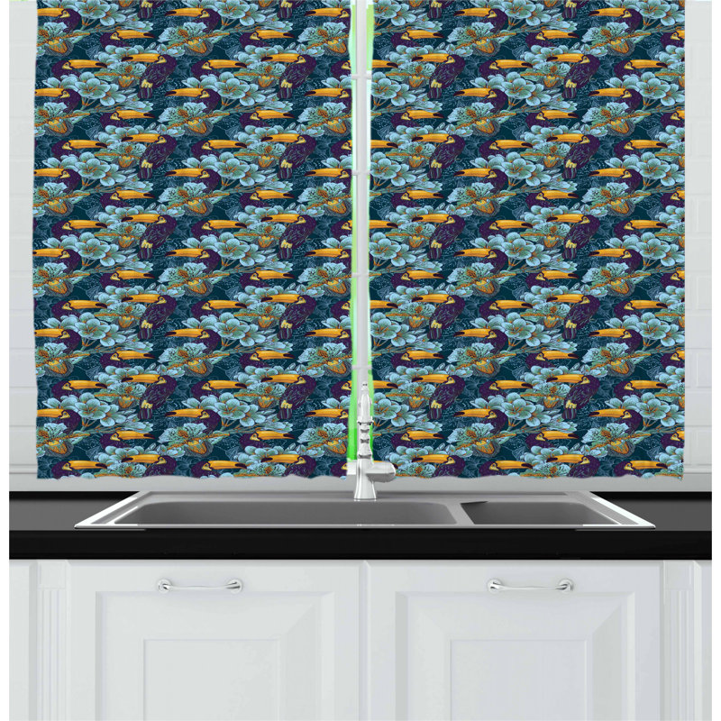 Rideau de cuisine oiseaux