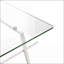 Table basse de salon en verre trempé avec pieds en métal blanc, facile à nettoyer et amp; Capacité de 220 lb-264325551