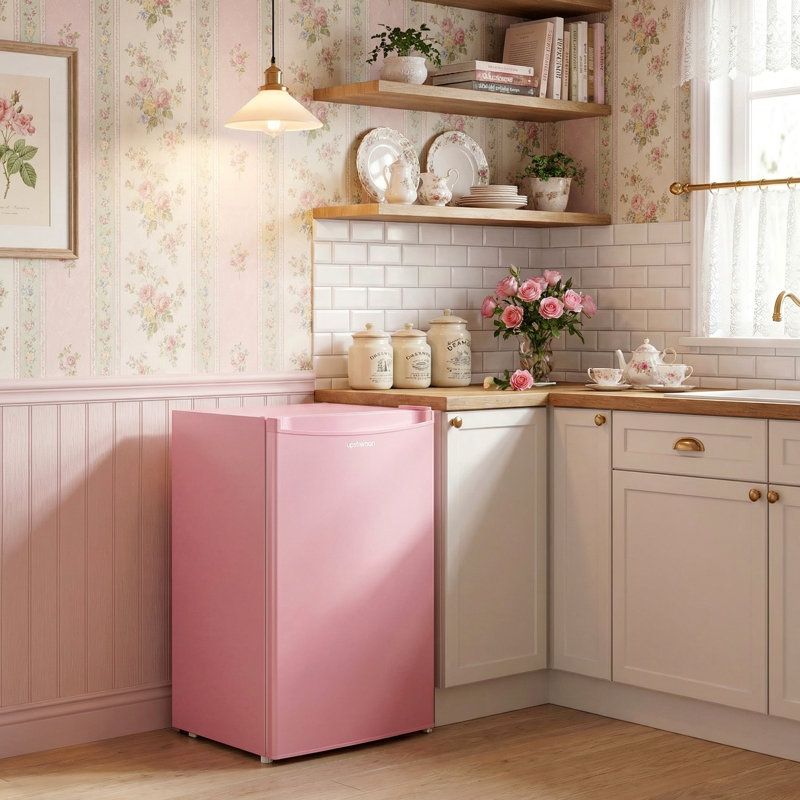 3.2 Cu.Ft Freestanding Mini Fridge with Reversible Door, Adjustable Thermostat, Small Refrigerator for Dorm, Bedroom, Office,ENERGY STAR