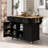 Kitchen Cart With Rubber Wood Drop-Leaf Countertop-868666010