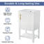Meuble-lavabo de 20 po avec lavabo, armoire de salle de bain avec porte à fermeture douce, support de rangement et tablette ouverte-1395290370