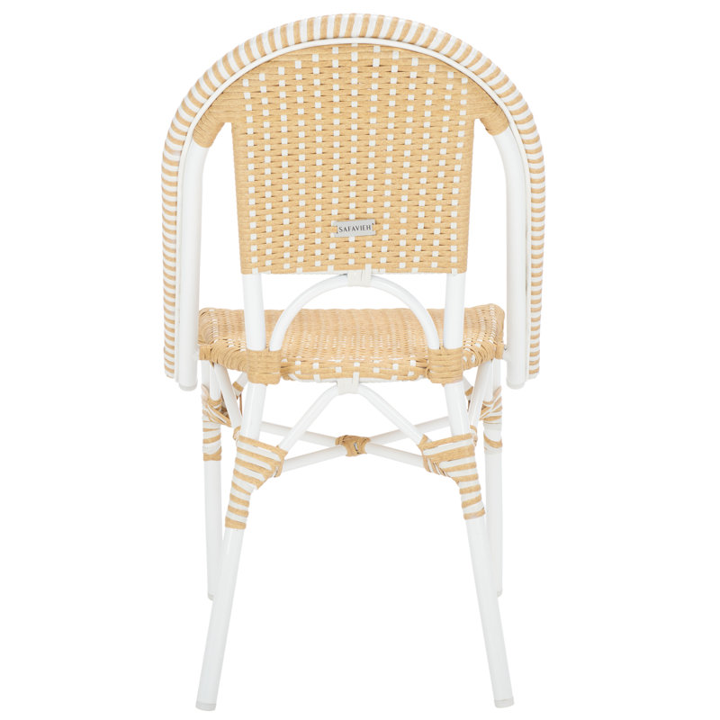 Torino Outdoor Dining Side Chair, Natural Wash/White