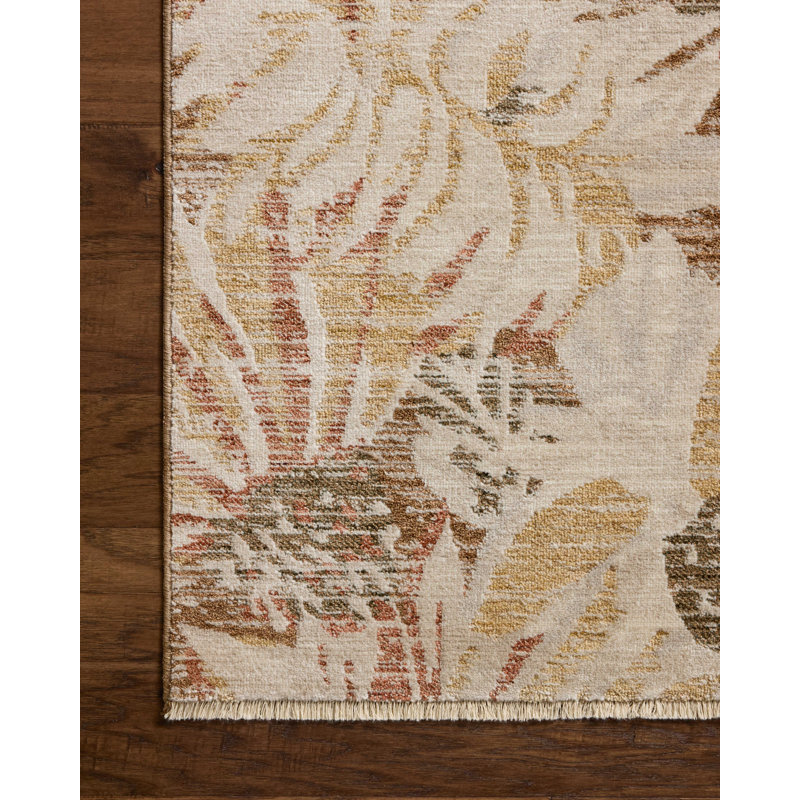 Loloi Eileen Natural / Spice Area Rug, Square 1'6"