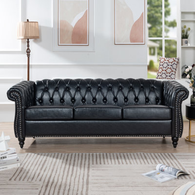 Raelene 84'' Rolled Arms Chesterfield Sofa -  Alcott HillÂ®, 32E79DF716BE461591FDE4C8F952AA2A