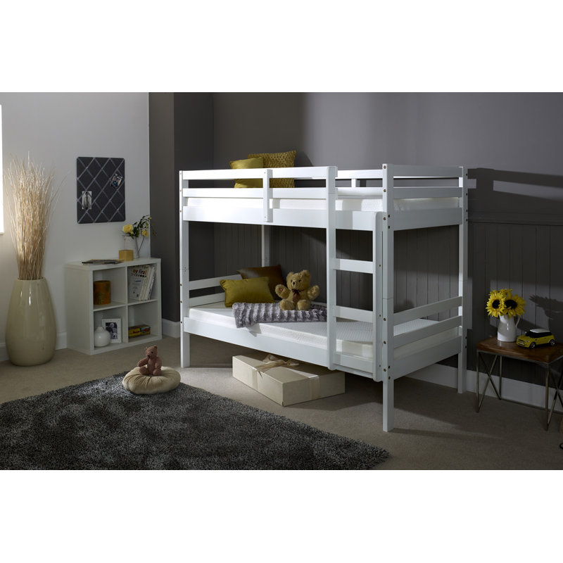 Deserie Bunk Bed with Built-in Ladder Included, Small Single (2'6)
