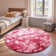 Plush Round Area Rug, Soft Fuzzy Shag Rug for Bedroom Living Room Balcony, Fluffy Carpet for Home Decor, Non-Slip Cozy Decorative Rug.