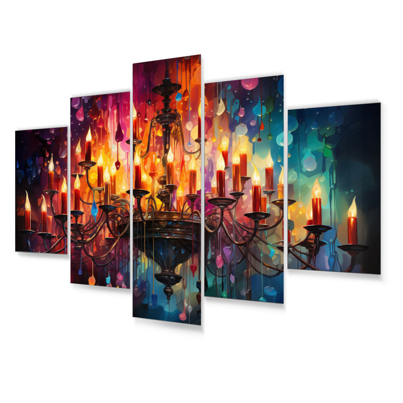Ensemble de 5 décorations murales en métal