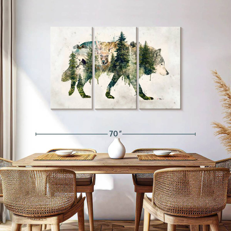 Brampt Walk With Wolves, 36" H x 57" W