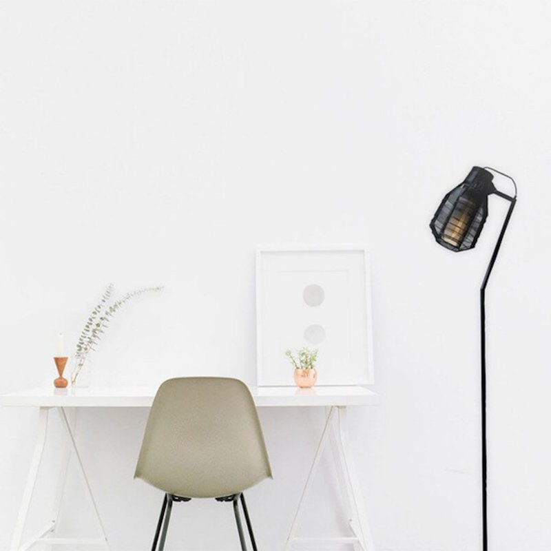 Schema 70.9'' Black Task Floor Lamp, Black
