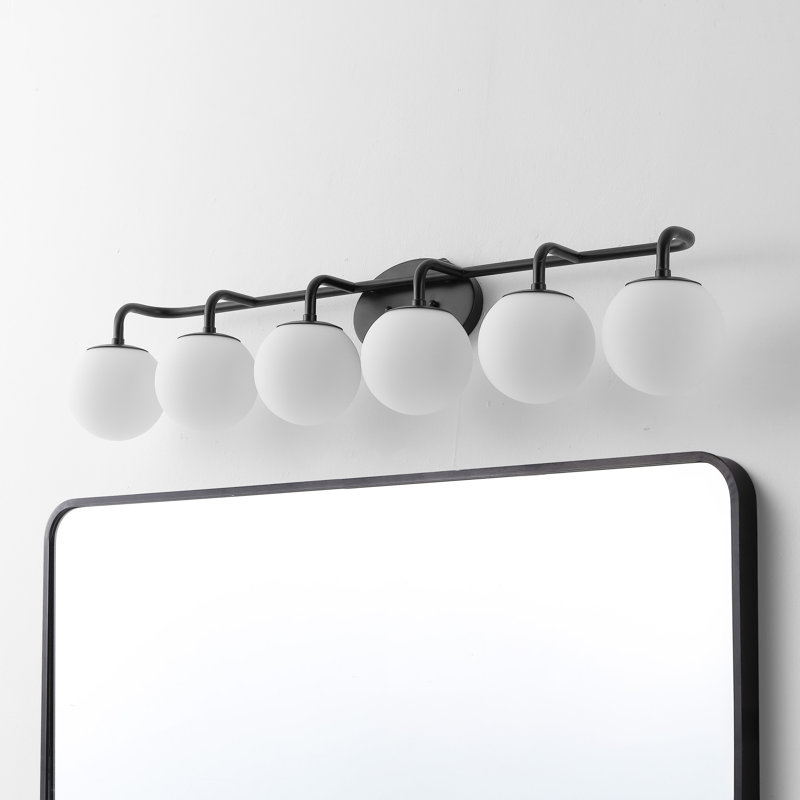 Coiffeuse Sommers Louis, Noir, Six lumières