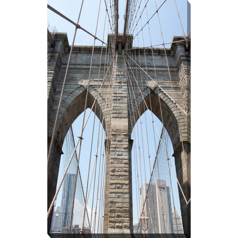 « brooklyn bridge i », reproduction de photo sur toile tendue, H 30 po x l 18 po x P 1 po