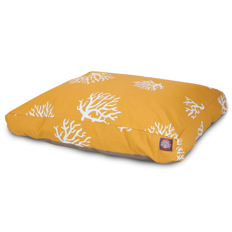 Coussin majestueux pour animal de compagnie Majestic, Grand (l 36 po x P 44 po x H 5 po) ;, Jaune