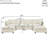 Modular Cloud Sectional Sofa, Ultra-Soft Chenille Upholstered Couch with Double Layer Cushions, Armless Design Deep Seat Sofa with Sturdy Wood Frame for Living Room, Apartment-3551417