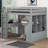 Jameslee Loft Bed with Large Shelves, Writing Desk and LED Light-603243457-603243456