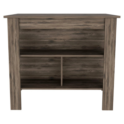 Cala Kitchen Island, Four Legs, Three Shelves