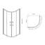 Porte de douche réversible l 36 "x H 75"-123847730