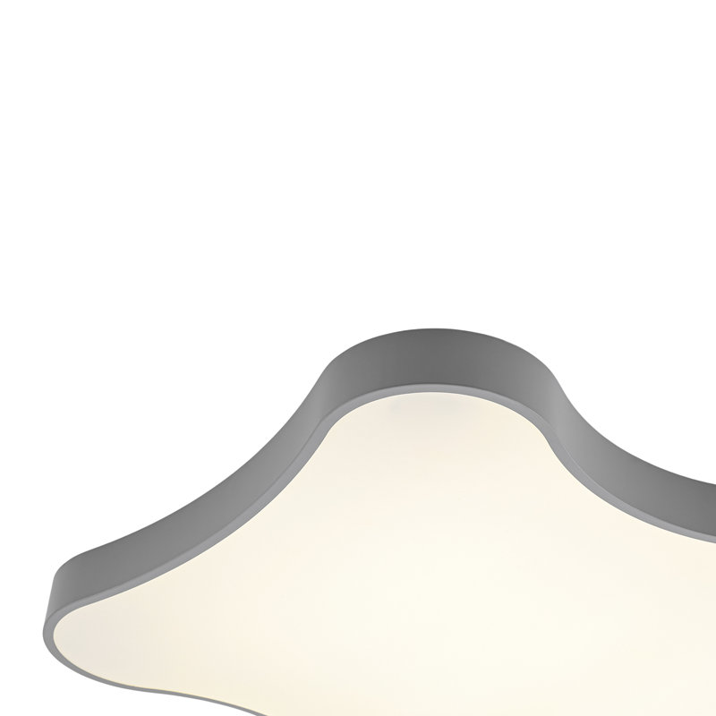 Acrylic Flush Mount, Grey