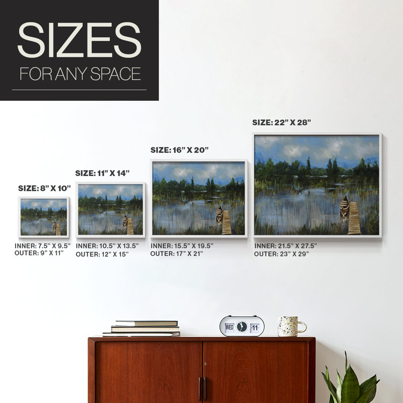A Quiet Place -Framed Print - Restickable, 22" H x 28" W, White