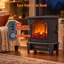 Poêle électrique sur pied 1400W avec effet de flamme 3D, chauffage d'appoint