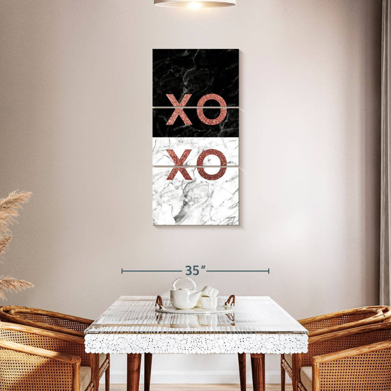 Typographie Xoxo, H 44 po x l 21 po