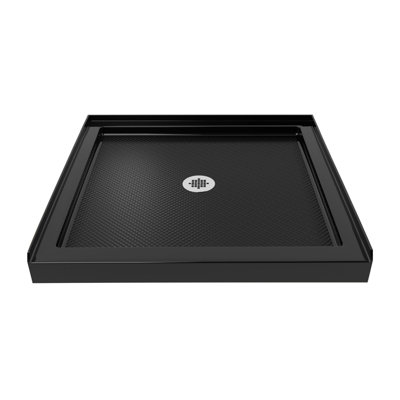  DreamLine SlimLine 32 inch D x 32 inch W x 2 3/4 inch H Center Drain Single Threshold Shower Base in Black