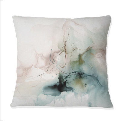 Coussin Green and Cream Essence Of Modernity III - Abstract Marble