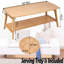 Table basse Markael entièrement assemblée en bambou pliable