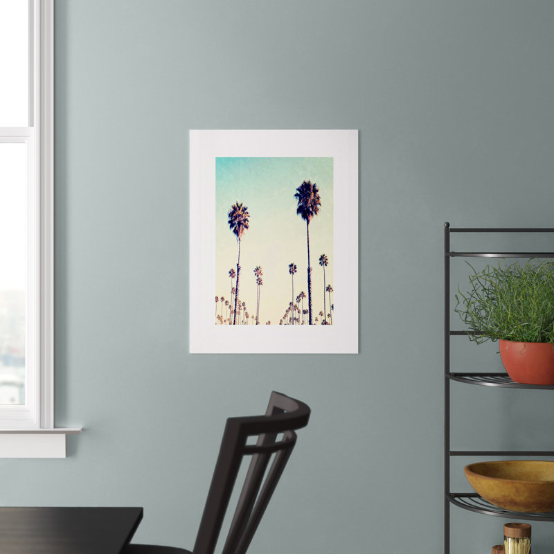 Photographie « california palm trees », H 10 po x l 8 po x P 0,5 po