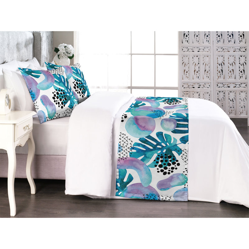 Ensemble de chemin de lit Ambesonne Tropical Boho, Très grand lit