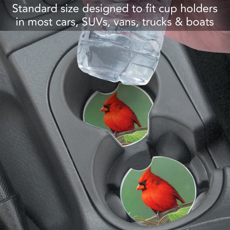 Bird 2 Pack Absorbent Stone Car Coasters