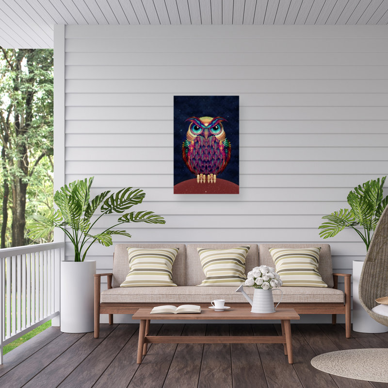 Toile d'extérieur Ali Gulec Owl 2, H 12 po x l 19 po