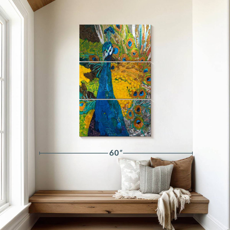 Brampt Fine Feathered Fowl, 45" H x 28" W