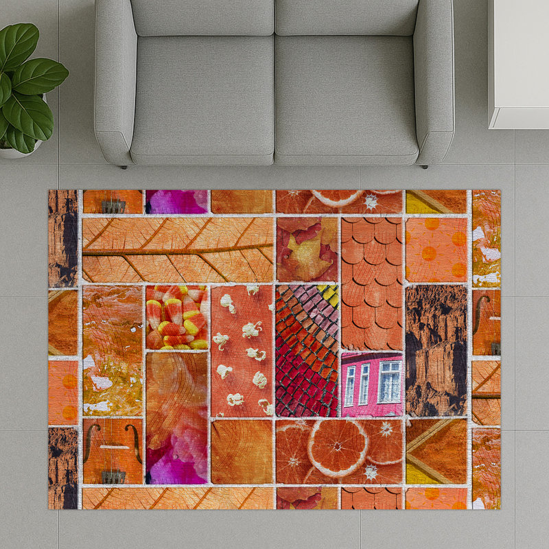 Patchwork Area Rug, Rectangle 140 x 200 cm