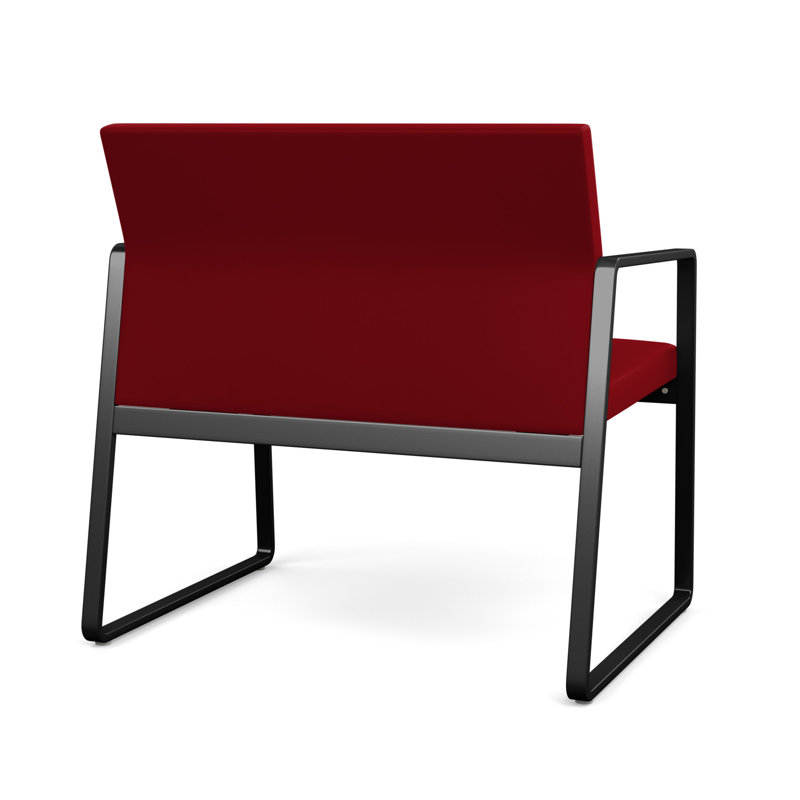 Fauteuil de bureau Gansett, Noir, Vinyle Patriot Plus Bordeaux