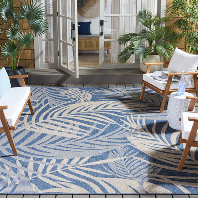 Tapis d'intérieur / extérieur floral Alixs Performance