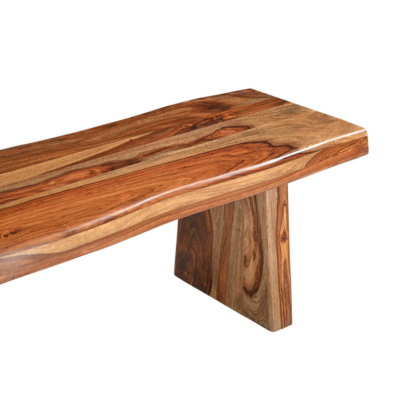 6-piece Live Edge Solid Wood Dining Set, Natural