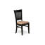 L'ensemble 5 pièces de table et chaises de cuisine comprend une table de salle à manger ronde avec Dropleaf et 4 chaises de salle à manger en tissu de lin, noir-400042982-400042968-400042977