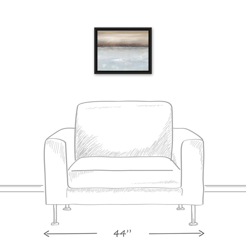 Reflections Floating Framed Canvas, 12.75" H x 15.75" W x 1.75" D, Black Floater Framed